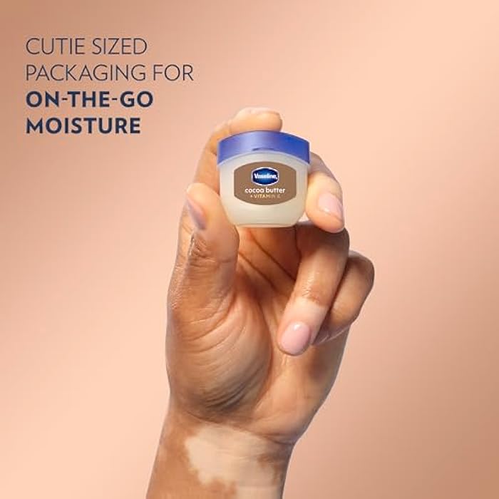 Vaseline Lip Balm Mini 2 ct Cocoa Butter For Dry Cracked Skin Hydrating Lip Balm 0.5 oz - Image 4